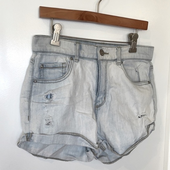 GARAGE | Junior Size 3 GARAGE Acid Wash Ripped Denim Jean Shorts - Picture 6 of 8